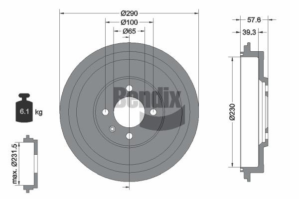 Bendix USA BDM1082 Bremstrommel BDM1082: Kaufen Sie zu einem guten Preis in Polen bei 2407.PL!