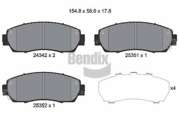 Bendix USA BPD2132 Тормозные колодки дисковые, комплект BPD2132: Купить в Польше - Отличная цена на 2407.PL!