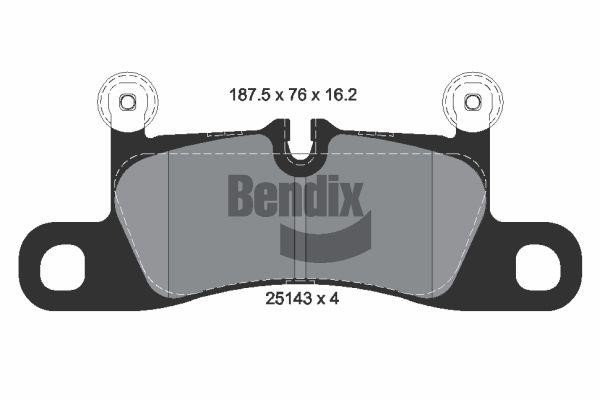 Bendix USA BPD2321 Гальмівні колодки, комплект BPD2321: Приваблива ціна - Купити у Польщі на 2407.PL!