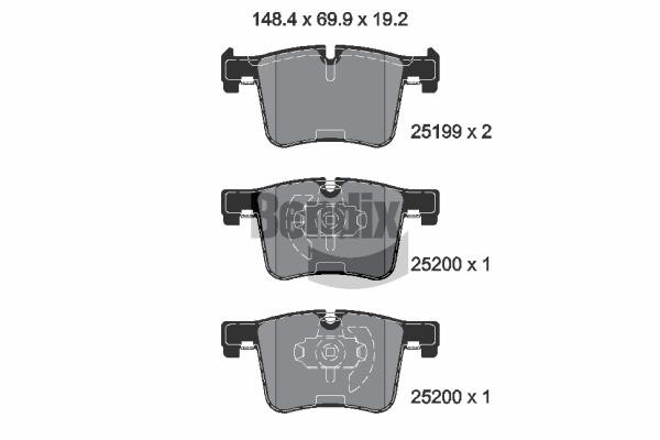 Bendix USA BPD1078 Brake Pad Set, disc brake BPD1078: Buy near me in Poland at 2407.PL - Good price!
