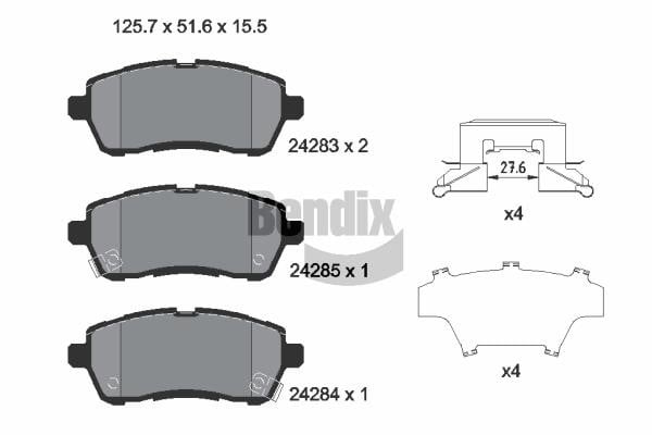 Bendix USA BPD1144 Brake Pad Set, disc brake BPD1144: Buy near me in Poland at 2407.PL - Good price!