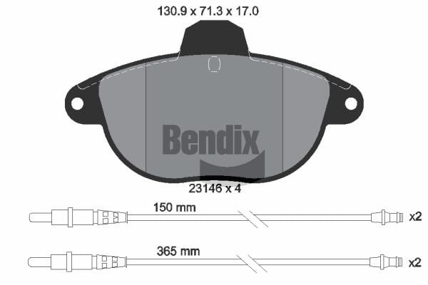 Bendix USA BPD1934 Brake Pad Set, disc brake BPD1934: Buy near me in Poland at 2407.PL - Good price!