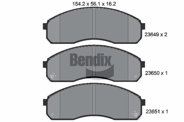 Bendix USA BPD2023 Тормозные колодки дисковые, комплект BPD2023: Отличная цена - Купить в Польше на 2407.PL!