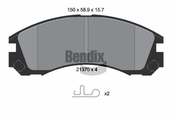 Bendix USA BPD1785 Гальмівні колодки, комплект BPD1785: Приваблива ціна - Купити у Польщі на 2407.PL!