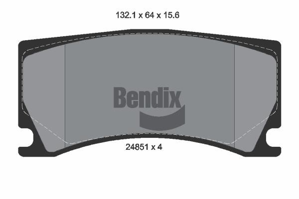 Bendix USA BPD2200 Гальмівні колодки, комплект BPD2200: Приваблива ціна - Купити у Польщі на 2407.PL!