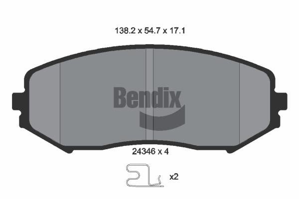 Bendix USA BPD1379 Brake Pad Set, disc brake BPD1379: Buy near me in Poland at 2407.PL - Good price!
