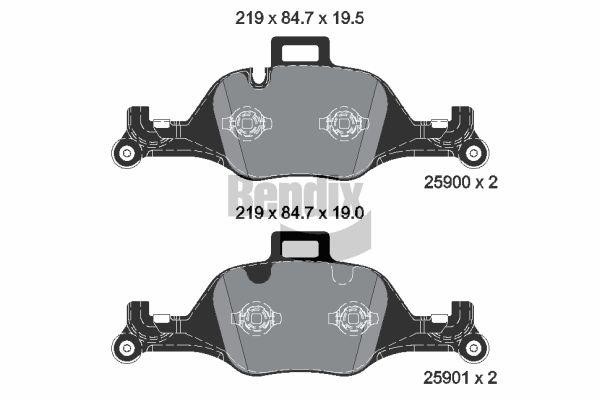 Bendix USA BPD2274 Brake Pad Set, disc brake BPD2274: Buy near me in Poland at 2407.PL - Good price!