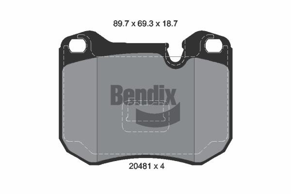 Bendix USA BPD1708 Тормозные колодки дисковые, комплект BPD1708: Отличная цена - Купить в Польше на 2407.PL!