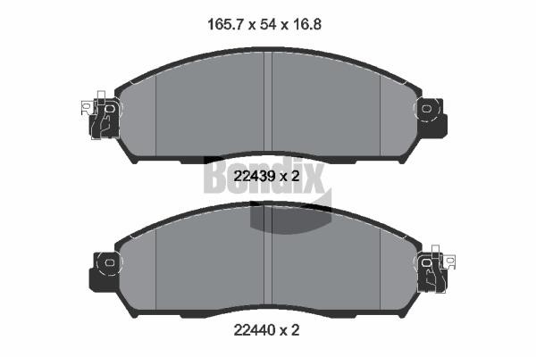 Bendix USA BPD1893 Brake Pad Set, disc brake BPD1893: Buy near me in Poland at 2407.PL - Good price!
