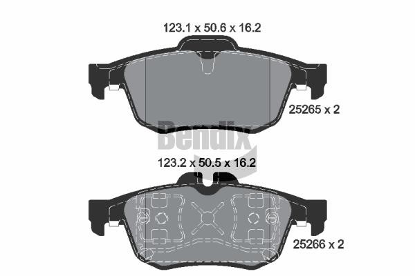 Bendix USA BPD2242 Brake Pad Set, disc brake BPD2242: Buy near me in Poland at 2407.PL - Good price!