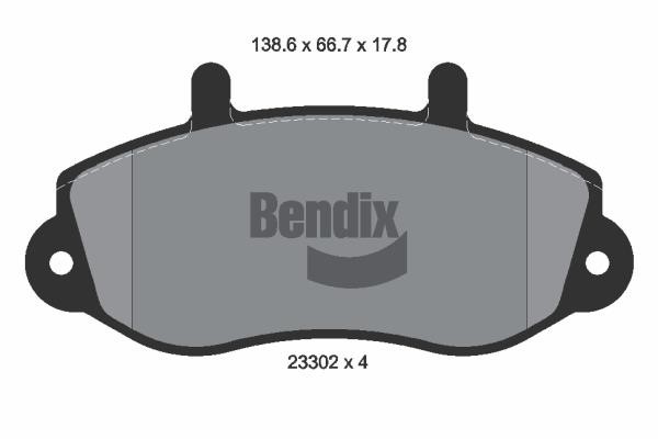 Bendix USA BPD1360 Гальмівні колодки, комплект BPD1360: Приваблива ціна - Купити у Польщі на 2407.PL!