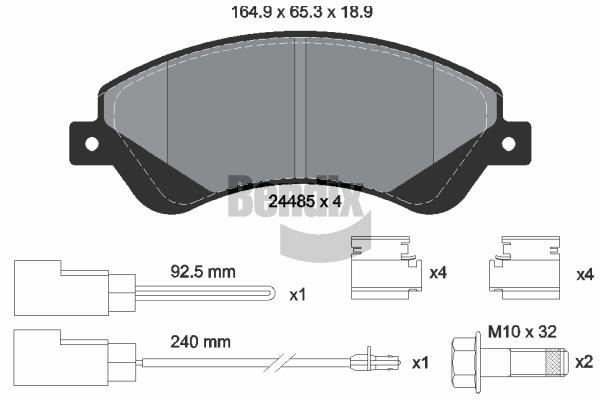 Bendix USA BPD1275 Brake Pad Set, disc brake BPD1275: Buy near me in Poland at 2407.PL - Good price!