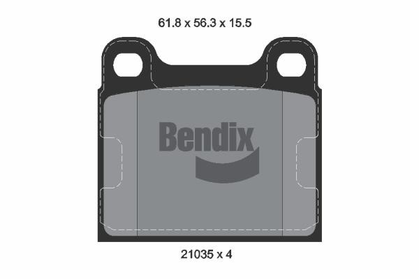 Bendix USA BPD1743 Brake Pad Set, disc brake BPD1743: Buy near me in Poland at 2407.PL - Good price!
