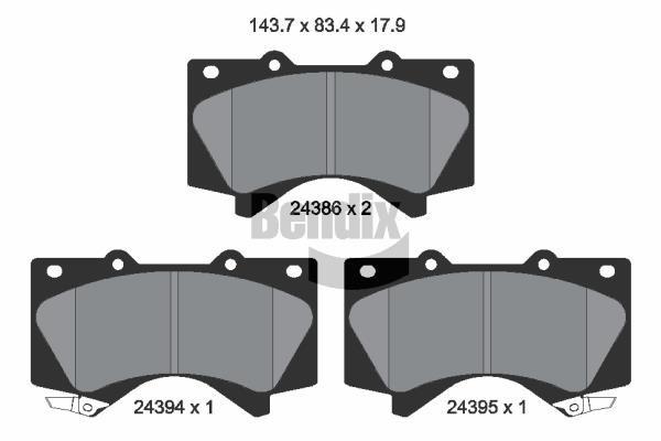 Bendix USA BPD2145 Brake Pad Set, disc brake BPD2145: Buy near me in Poland at 2407.PL - Good price!