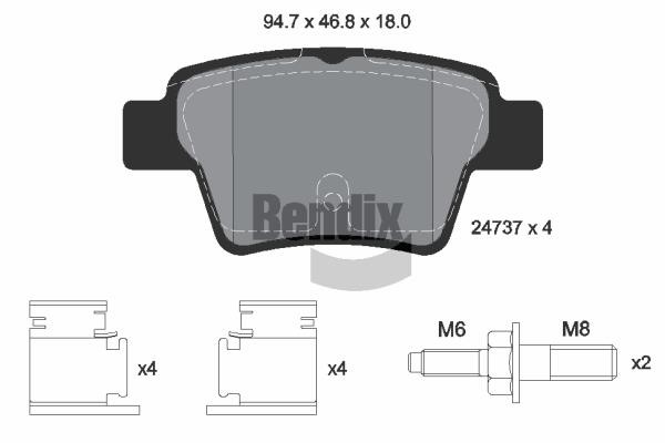 Bendix USA BPD1260 Тормозные колодки дисковые, комплект BPD1260: Отличная цена - Купить в Польше на 2407.PL!
