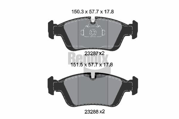 Bendix USA BPD1055 Brake Pad Set, disc brake BPD1055: Buy near me in Poland at 2407.PL - Good price!