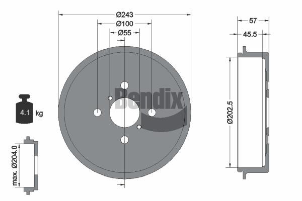 Bendix USA BDM1152 Тормозной барабан BDM1152: Купить в Польше - Отличная цена на 2407.PL!
