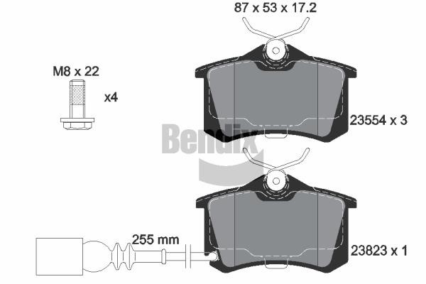 Bendix USA BPD2053 Brake Pad Set, disc brake BPD2053: Buy near me in Poland at 2407.PL - Good price!