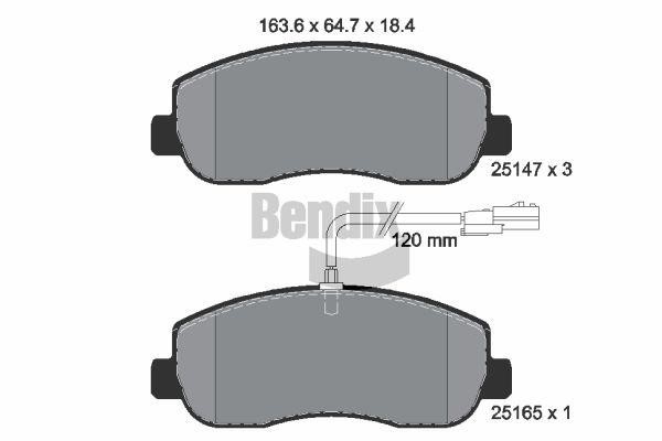 Bendix USA BPD1037 Brake Pad Set, disc brake BPD1037: Buy near me in Poland at 2407.PL - Good price!