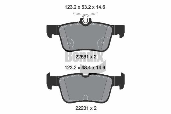 Bendix USA BPD2373 Klocki hamulcowe, zestaw BPD2373: Atrakcyjna cena w Polsce na 2407.PL - Zamów teraz!