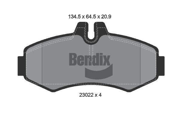 Bendix USA BPD1257 Brake Pad Set, disc brake BPD1257: Buy near me in Poland at 2407.PL - Good price!