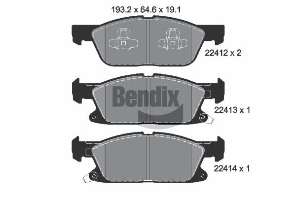 Bendix USA BPD1411 Brake Pad Set, disc brake BPD1411: Buy near me in Poland at 2407.PL - Good price!