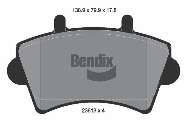 Bendix USA BPD1155 Гальмівні колодки, комплект BPD1155: Приваблива ціна - Купити у Польщі на 2407.PL!