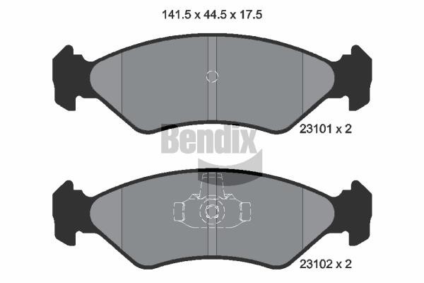 Bendix USA BPD1296 Scheibenbremsbeläge, Set BPD1296: Kaufen Sie zu einem guten Preis in Polen bei 2407.PL!