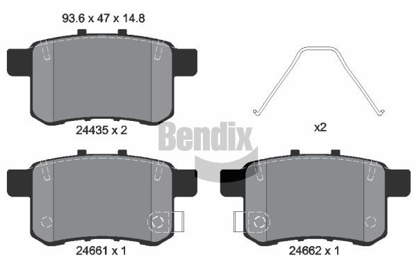 Bendix USA BPD2148 Brake Pad Set, disc brake BPD2148: Buy near me in Poland at 2407.PL - Good price!