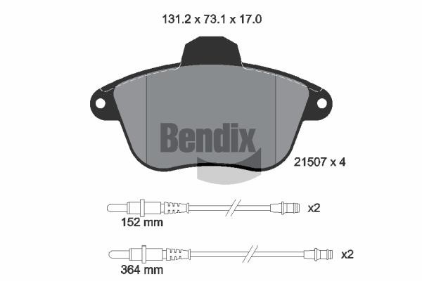 Bendix USA BPD1805 Гальмівні колодки, комплект BPD1805: Приваблива ціна - Купити у Польщі на 2407.PL!