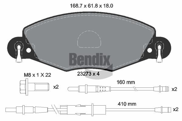 Bendix USA BPD1503 Brake Pad Set, disc brake BPD1503: Buy near me in Poland at 2407.PL - Good price!