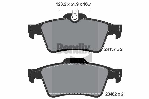 Bendix USA BPD1011 Brake Pad Set, disc brake BPD1011: Buy near me in Poland at 2407.PL - Good price!