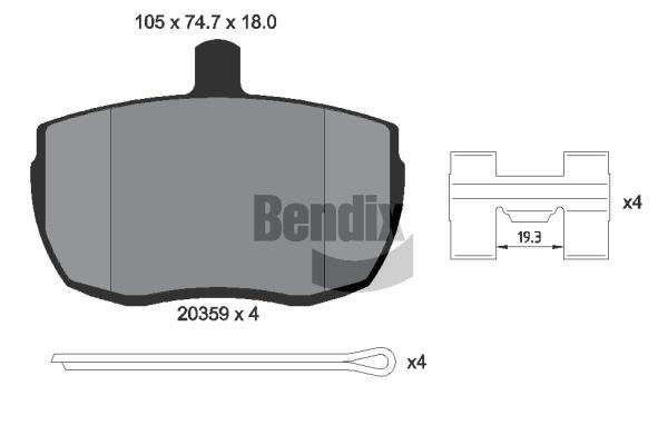 Bendix USA BPD1699 Brake Pad Set, disc brake BPD1699: Buy near me in Poland at 2407.PL - Good price!