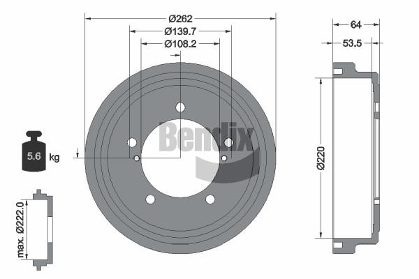 Bendix USA BDM1157 Bęben hamulcowy BDM1157: Dobra cena w Polsce na 2407.PL - Kup Teraz!