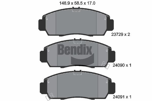 Bendix USA BPD2029 Brake Pad Set, disc brake BPD2029: Buy near me in Poland at 2407.PL - Good price!
