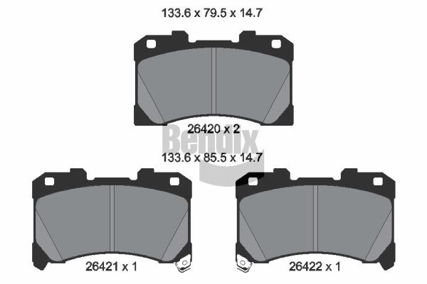 Bendix USA BPD2367 Brake Pad Set, disc brake BPD2367: Buy near me in Poland at 2407.PL - Good price!