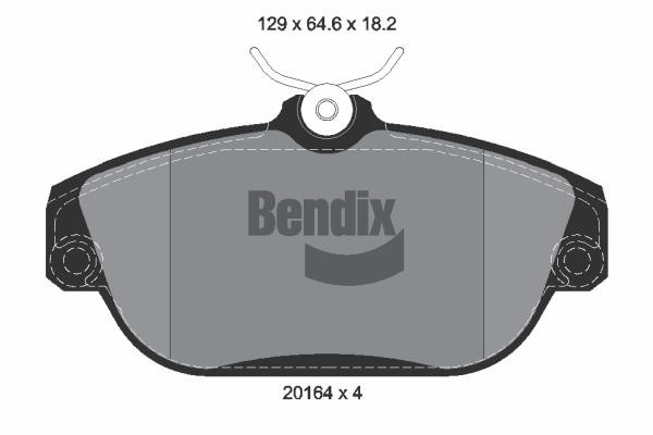 Bendix USA BPD1688 Klocki hamulcowe, zestaw BPD1688: Dobra cena w Polsce na 2407.PL - Kup Teraz!
