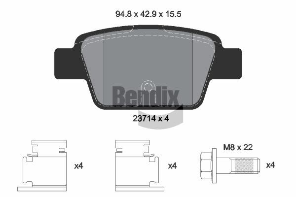 Bendix USA BPD1120 Brake Pad Set, disc brake BPD1120: Buy near me in Poland at 2407.PL - Good price!