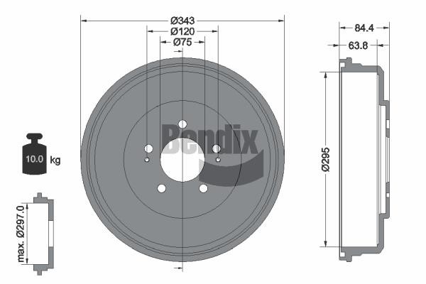 Bendix USA BDM1101 Bęben hamulcowy BDM1101: Dobra cena w Polsce na 2407.PL - Kup Teraz!