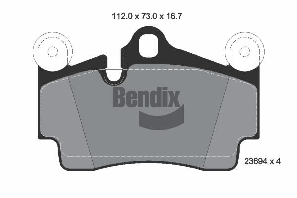 Bendix USA BPD1401 Brake Pad Set, disc brake BPD1401: Buy near me in Poland at 2407.PL - Good price!