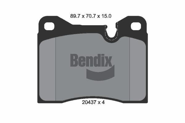 Bendix USA BPD1315 Brake Pad Set, disc brake BPD1315: Buy near me in Poland at 2407.PL - Good price!