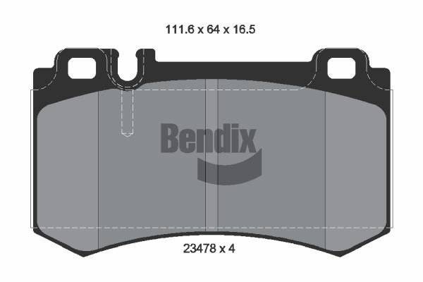 Bendix USA BPD1991 Тормозные колодки дисковые, комплект BPD1991: Отличная цена - Купить в Польше на 2407.PL!