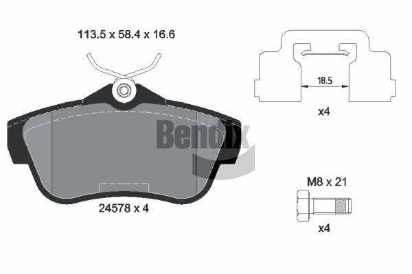 Bendix USA BPD1099 Brake Pad Set, disc brake BPD1099: Buy near me in Poland at 2407.PL - Good price!