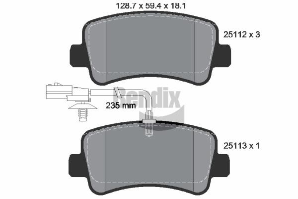 Bendix USA BPD1026 Brake Pad Set, disc brake BPD1026: Buy near me in Poland at 2407.PL - Good price!