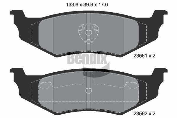Bendix USA BPD2010 Brake Pad Set, disc brake BPD2010: Buy near me in Poland at 2407.PL - Good price!