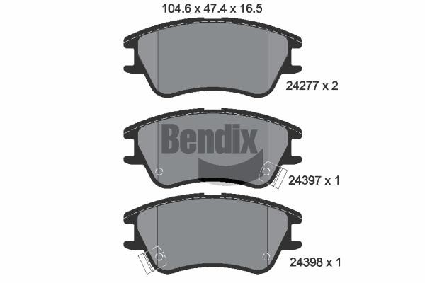 Bendix USA BPD2119 Brake Pad Set, disc brake BPD2119: Buy near me in Poland at 2407.PL - Good price!