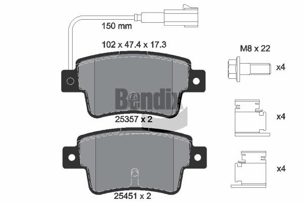 Bendix USA BPD1311 Brake Pad Set, disc brake BPD1311: Buy near me in Poland at 2407.PL - Good price!