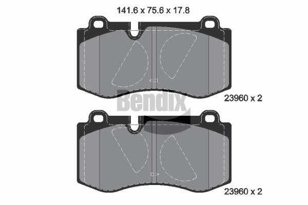 Bendix USA BPD1390 Тормозные колодки дисковые, комплект BPD1390: Отличная цена - Купить в Польше на 2407.PL!