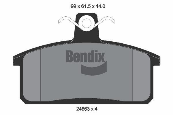 Bendix USA BPD2183 Гальмівні колодки, комплект BPD2183: Приваблива ціна - Купити у Польщі на 2407.PL!