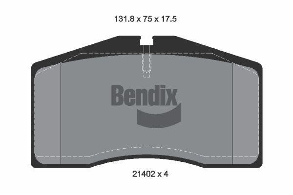 Bendix USA BPD1789 Гальмівні колодки, комплект BPD1789: Приваблива ціна - Купити у Польщі на 2407.PL!